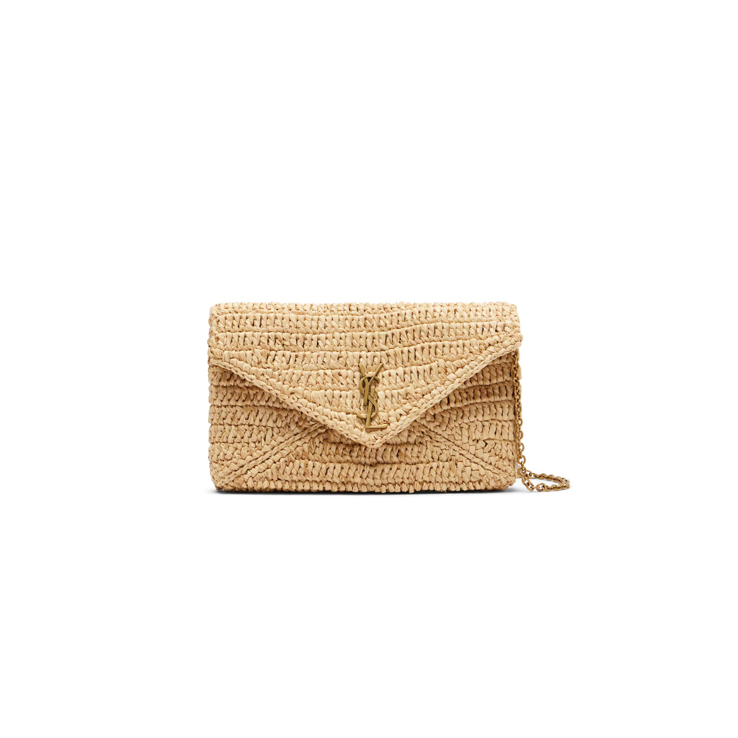 YSL CASSANDRE MINI RAFFIA SHOULDER BAG 819271 (19*12*3cm)